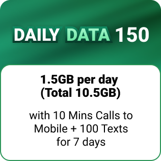 1.5 GB per day for 7 days